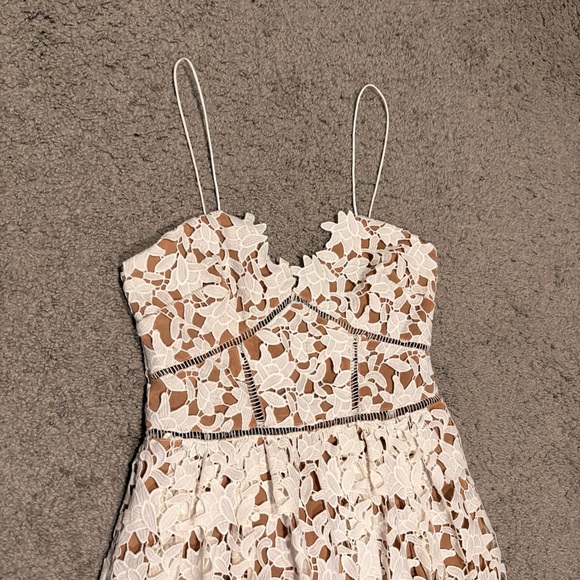 Self Portrait New Azaelea Guipure Lace Midi Dress Size 6 - Picture 9 of 16
